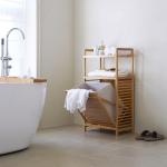 Baveke Laundry Hamper with 2-Tier Shelves & Tilt Out Basket, Laundry Baskets Organizer Hampers Bathroom Storage Shelf for Laundry Room, Bathroom, Nursery, Bedroom, Guest Room, Closet (2 Tier - Large)