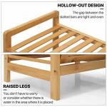 MoNiBloom Tilt-Out Hamper for Laundry 3-Tier Bamboo Pull-Out Laundry Hamper Floor Stand Bathroom Storage Shelf Cabinet, 46.5" High Clothes Organizer Laundry Basket Shelf for Dirty Clothes, Natural