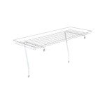 Household Essentials Rear Display Over-The-Washer Storage Shelf to Organize and Store Laundry Room Supplies, Silver