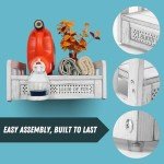 Besuerte Liquid Laundry Detergent Holder Wall Mounted, Detergent Dispenser for Laundry Room - Farmhouse Laundry Station Storage Laundry Detergent Stand Hold Two Laundry Bottles, Rustic White