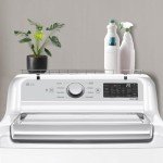 Household Essentials Rear Display Over-The-Washer Storage Shelf to Organize and Store Laundry Room Supplies, Silver