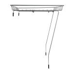 Household Essentials Rear Display Over-The-Washer Storage Shelf to Organize and Store Laundry Room Supplies, Silver