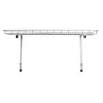Household Essentials Rear Display Over-The-Washer Storage Shelf to Organize and Store Laundry Room Supplies, Silver