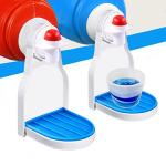 Yuanwovv 2 Packs Laundry Detergent Cup Holder， Switch Easily No More runny or Messy Laundry Detergent、Laundry Cup Holder with Blue Cushion (Upgraded Drip Tray)，No More Leaks.