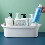 Haundry Large Cleaning Supplies Caddy with Handle, Plastic Storage Bucket Organizer for Cleaning Products, Shower Caddy Basket for Car, Dorm, Bathroom, Garden, Kitchen -White