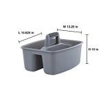Mighty Tuff Rough and Rugged All-Purpose Cleaning Caddy, Grey/Black 2 Count (CD0170)