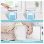 Zingbee 4 Pack Stackable Laundry Pods Container & Dryer Sheet Holder with Pop-Up Lids & Labels, Sealing Laundry Room Organization and Storage Jars for Powder, Scent Bead, Dryer Balls