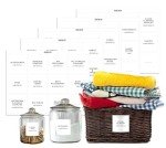 Dekluttr 144 Minimalist Laundry Labels for Organizing Linen, Storage, and Laundry Room Preprinted Organization Labels for Storage Bins Containers and Jars