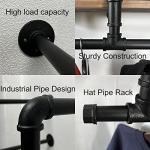 TEDIDUWA 60In Industrial Pipe Clothing Rack with Top Shelf, Space-Saving Wall Mounted Clothes Rack 2 Tiers Pipe Shelves, Shelf with Hanging Rod for Laundry Room, Closet Storage