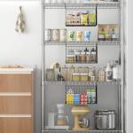 3-Pack Hanging Laundry Room Organizaton：Foldable Laundry Basket Wire Basket with 360°Rotating Hooks Space Saving Over Washer and Dryer Shelves - Laundry Organization and Storage, Black Patent