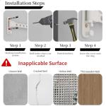 Danpoo Clothes Drying Rack Foldable Wall Mounted Laundry Drying Rack Clothing Coat Hanger Clothes Dryer White