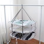 Looca 3-Tier Folded Mesh Clothes Hanging Dryer Sweater Drying Rack 30.3" L * 24.5" W*30.7" H