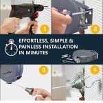 Idiomum Retractable Clothesline Indoor Outdoor Heavy Duty 40 Feet - PVC Clothes Line Retracting - Clothesline with Wall Mount - Retractable Laundry Line for Drying Clothes with 12 ClothesPins