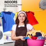 Idiomum Retractable Clothesline Indoor Outdoor Heavy Duty 40 Feet - PVC Clothes Line Retracting - Clothesline with Wall Mount - Retractable Laundry Line for Drying Clothes with 12 ClothesPins