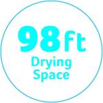 Minky Homecare Outdoor Retractable Dual Clothesline - Heavy Duty PVC Coated Line - Energy and Space Saving Removable Laundry Drying Line - 2 x 49 Feet