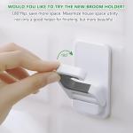 Tinkeep 3pack Broom and Mop Holder Wall Mount No Drill Mop and Broom Gripper Mop Handle Hanger Household Cleaning Organizer, Holds up to 6 lb