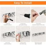 CUXIXA Mop and Broom Holder Wall Mount, Upgraded Broom Organizer Wall Mount, Stainless Steel Broom Hanger Wall Mount for Home Kitchen Garden Laundry Garage (3 Racks with 4 Hooks)