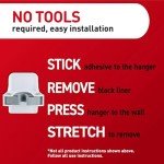 Command Broom and Mop Grippers, 3 Hangers and 6 Command Strips, Damage Free Hanging Wall Mount Broom and Mop Holder, Household Cleaning Organizer for Organization and Storage, Holds up to 4 lb