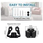 JAMEND CLXP 3PCS Broom and Mop Holder, Heavy Duty Garden Tool Organizer Rack Rake and Shovel Handle, Stainless Steel Mop Hanger. Wall Mounted Utility Rack with Screws, Silver.