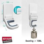 3 Pack Broom Holder Wall Mount, No Drill Self Adhesive Mop & Broom Hanger, Command Broom Organizer for Mop, Dustpan, Cleaning Tools, Holds 6 lb, White