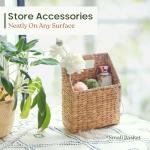 CHI AN HOME Set of 2 Wicker Hanging Storage Baskets, Handwoven Wall Baskets for Mail, Files, Books & Accessories, Wall-Mounted Organizer for Entryway, Kitchen, Office, Boho Farmhouse Decor