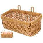 11 inches Wall Hanging Baskets Woven Basket Boho Style Fruit Basket Storage Baskets for Organizing Home Kitchen Garden Plants Hanging Decoration