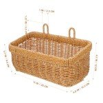 11 inches Wall Hanging Baskets Woven Basket Boho Style Fruit Basket Storage Baskets for Organizing Home Kitchen Garden Plants Hanging Decoration
