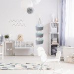 wymulot 3 Tier Wall Mounted Woven Hanging Basket, Over the Door Hanging Basket with Hooks, Decorative Storage Hanging Closet Removable, Large Wall Basket for Living Room, Bedroom, Kitchen (Brown)