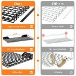 WALMANN 2 Pack Garage Wall Shelf, 23.5" x 12" Wall Mounted Storage Shelves for Garage, Closet, Laundry Room, Heavy Duty Wall Shelving, Holds Up to 65 Lbs(Black)