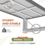 Xabitat Wall Mounted Ironing Board with Iron Holder, 36.2" X 12.2" Compact Mount Fold Down Ironing Board for Small Spaces, Space Saving with Cotton Fabric Cover, Black and Grey