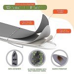 Xabitat Wall Mounted Ironing Board with Iron Holder, 36.2" X 12.2" Compact Mount Fold Down Ironing Board for Small Spaces, Space Saving with Cotton Fabric Cover, Black and Grey