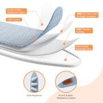 KINGBOARD Wall Mounted Ironing Board with Iron Holder, Compact Ironing Board for Small Spaces, Foldable Iron Stand Heat Resistant Cover, 36" X 12" Deep Blue