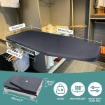Vrietina Retractable Foldable Ironing Board, 180° Swivel Pull Out Ironing Board Closet Sliding Out Space Saving with Removable Heat Resistant Ironing Board Cover, Board Size: 32.3"×13"