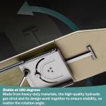 Vrietina Retractable Foldable Ironing Board, 180° Swivel Pull Out Ironing Board Closet Sliding Out Space Saving with Removable Heat Resistant Ironing Board Cover, Board Size: 32.3"×13"