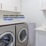 Ivation Wall-Mounted Ironing Board | Foldable 36.2” x 12.2”, Fold Down Ironing Station for Home, Apartment & Dorms, Easy-Release Lever, Removable Cotton Cover, Mounting Hardware Included