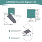 Vrietina Retractable Foldable Ironing Board, 180° Swivel Pull Out Ironing Board Closet Sliding Out Space Saving with Removable Heat Resistant Ironing Board Cover, Board Size: 32.3"×13"