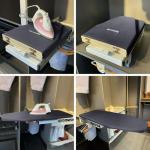 Vrietina Retractable Foldable Ironing Board, 180° Swivel Pull Out Ironing Board Closet Sliding Out Space Saving with Removable Heat Resistant Ironing Board Cover, Board Size: 32.3"×13"