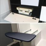 Vrietina Retractable Foldable Ironing Board, 180° Swivel Pull Out Ironing Board Closet Sliding Out Space Saving with Removable Heat Resistant Ironing Board Cover, Board Size: 32.3"×13"