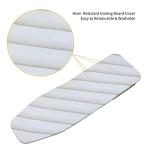 Heavy Duty Ironing Board 37.40"x11.80" Extreme Stability Wall Mount Ironing Boards Space Saving Folding Ironing Board with Heat Resistant Cover for Home Laundry Room Dorm White and Grey