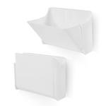 Urukutsa Adhesive Laundry Lint Bin (2 Pack Small) Adjustable Lint Collector Holder for Washer/Dryer Wall Mount Trash Bin Caddy Kitchen Bathroom Office Cabinet Door Storage, White