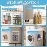 Sealegend Magnetic Lint Bin with Lid, Slim Trash Can, Storage Bins Perfect for Kitchen, Fridge, Cabinet, Bathroom, Laundry Room Organization, Clear