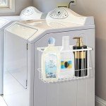 Hlimior Magnetic Dryer Ball Holder for Laundry Room Dryer Ball Organization, Magnetic Lint Bin for Laundry Room Wool Dryer Ball Organizer, Iron Dryer Ball Container for Laundry Room Storage（White）