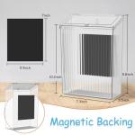 Sealegend Magnetic Lint Bin with Lid, Slim Trash Can, Storage Bins Perfect for Kitchen, Fridge, Cabinet, Bathroom, Laundry Room Organization, Clear