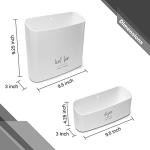 Magnetic Lint Bin for Laundry Room Organization and Storage (2 Piece Set), Waste Holder and Storage Decor, Saves Space with Magnet Mount onto Dryer or Wall Mount Options