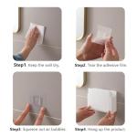 Urukutsa Adhesive Laundry Lint Bin (2 Pack Small) Adjustable Lint Collector Holder for Washer/Dryer Wall Mount Trash Bin Caddy Kitchen Bathroom Office Cabinet Door Storage, White