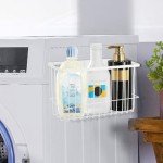 Hlimior Magnetic Dryer Ball Holder for Laundry Room Dryer Ball Organization, Magnetic Lint Bin for Laundry Room Wool Dryer Ball Organizer, Iron Dryer Ball Container for Laundry Room Storage（White）