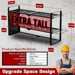 Power Tool Organizer Wall Mount - Pegboard with 7 Drill Holder - Heavy Duty Metal Tool Shelf for Garage Organization