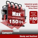 Power Tool Organizer Wall Mount - Pegboard with 7 Drill Holder - Heavy Duty Metal Tool Shelf for Garage Organization