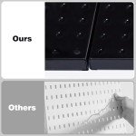 Pegboard Smith 48x24 inch Black Metal Pegboard Kit for Wall Organization with Hooks, Garage Storage Bins, and Utility Tool Board, Efficient Tool Organizer Peg Board