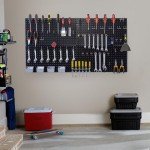 Pegboard Smith 48x24 inch Black Metal Pegboard Kit for Wall Organization with Hooks, Garage Storage Bins, and Utility Tool Board, Efficient Tool Organizer Peg Board